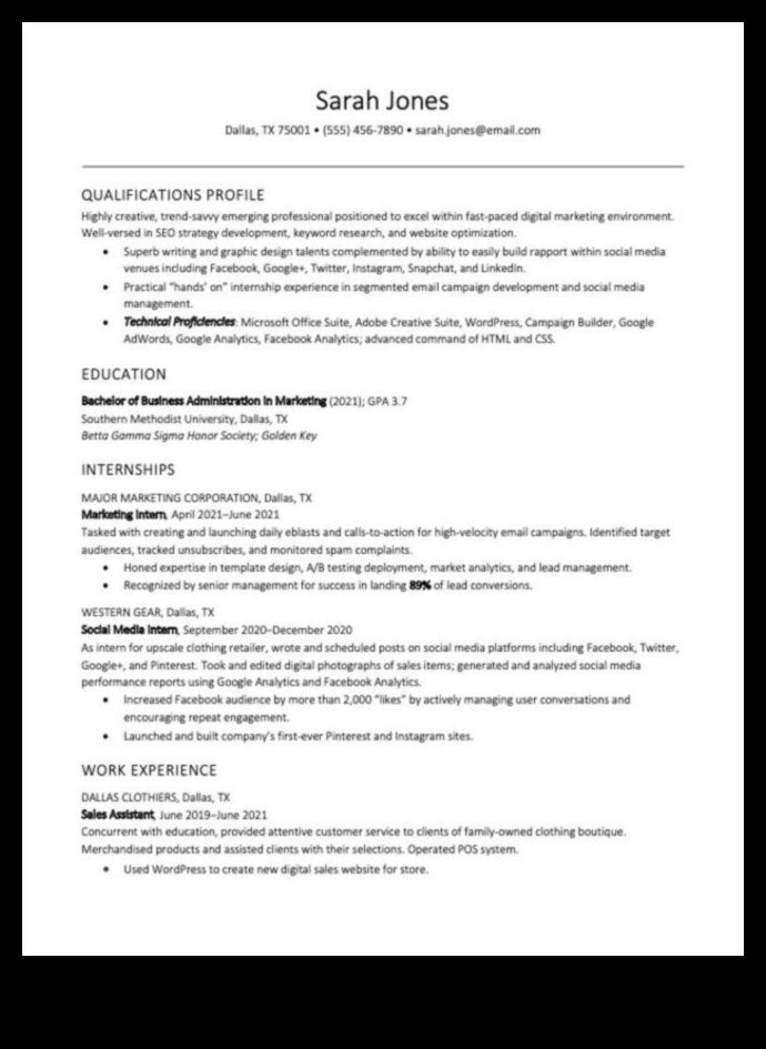 how to add internship to resume